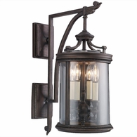 538581ST Fine Art Lamps Louvre 25"H Outdoor Wall Mount with Bronze Finish