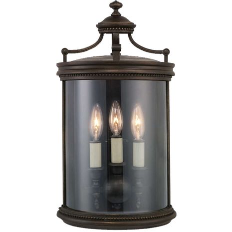 539081ST Fine Art Lamps Louvre 20"H Outdoor Sconce with Bronze Finish