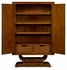 540003-RGT-IPM Jonathan Charles Art Deco Imperial Mahogany & Handpainted Right Salon Cabinet