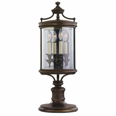 559483 Fine Art Lighting Louvre 28"H Outdoor Adjustable Pier/Post Mount with Bronze Finish
