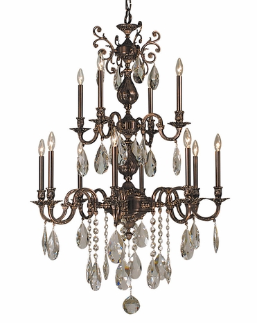 5599 Framburg Lighting Sarabande 12 Light Foyer Chandelier
