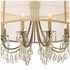 5628-AB Crystorama Hampton 8 Light Drum Shade Antique Brass Chandelier