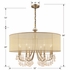 5628-AB Crystorama Hampton 8 Light Drum Shade Antique Brass Chandelier