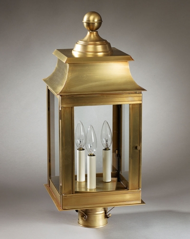 5633 Northeast Lantern Concord (3) Light Candelabra Post Fixture With Multiple Glass & Finish Options