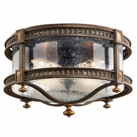 564982ST Fine Art Lamps Beekman Place 18"W Outdoor Flush Mount with Bronze Finish