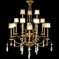 567740 Fine Art Lighting Monte Carlo 58"W Round Chandelier with Gold Finish
