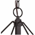 57027/4 ELK Lighting Diffusion 4-Light Chandelier In Oiled Bronze With Organza And Mercury Glass