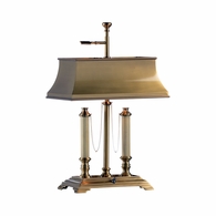 584 Wildwood Solid Brass Antique Patina Classic Desk Lamp