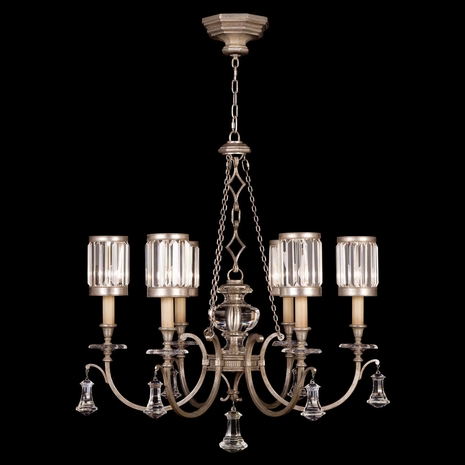 584240-2ST Fine Art Lighting Eaton Place 32"W Round Chandelier with Silver Finish