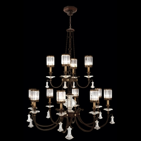 584740ST Fine Art Lighting Eaton Place 53"W Round Chandelier with Bronze Finish