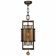 590040ST Fine Art Lamps 1 Light Singapore Moderne 13" Round Pendant with Bronze Finish
