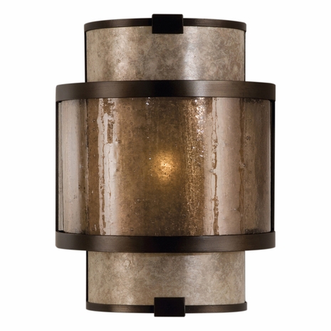 590550ST Fine Art Lamps 1 Light Singapore Moderne 11.5" Sconce with Bronze Finish