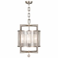 591140-2ST Fine Art Lamps 4 Light Singapore Moderne 22" Round Pendant with Silver Finish