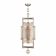 591240-2 Fine Art Lighting Singapore Moderne 18"W Round Pendant with Silver Finish