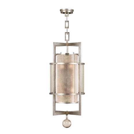 591240-2 Fine Art Lighting Singapore Moderne 18"W Round Pendant with Silver Finish