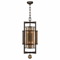 591240 Fine Art Lighting Singapore Moderne 18"W Round Pendant with Bronze Finish