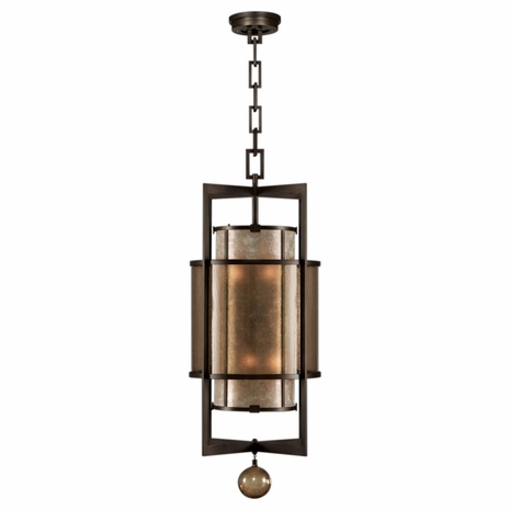 591240 Fine Art Lighting Singapore Moderne 18"W Round Pendant with Bronze Finish