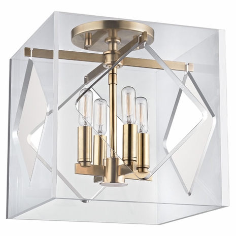 5912F Hudson Valley Travis 4 Light Flush Mount