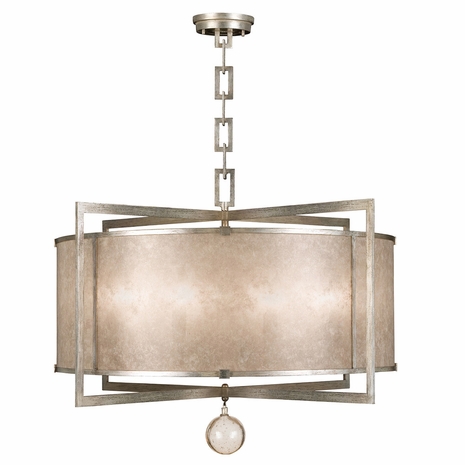 591540-2 Fine Art Lighting Singapore Moderne 40"W Round Pendant with Silver Finish