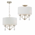 5973-SL Crystorama Manning 3 Light Silver Leaf Chandelier