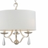 5973-SL Crystorama Manning 3 Light Silver Leaf Chandelier