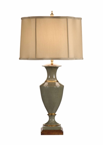 60014 Wildwood Lamps Classic Urn Lamp in Fired Metallic Gold Accents