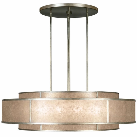 600140-2ST Fine Art Lamps 12 Light Singapore Moderne 60" Round Pendant with Silver Finish