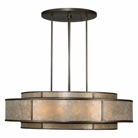 600140ST Fine Art Lamps 12 Light Singapore Moderne 60" Round Pendant with Bronze Finish