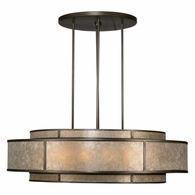 600140ST Fine Art Lamps 12 Light Singapore Moderne 60" Round Pendant with Bronze Finish