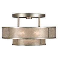 600940-2 Fine Art Lighting Singapore Moderne 24"W Round Semi-Flush Mount with Silver Finish