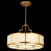 601740ST Fine Art Lamps 8 Light Portobello Road 36" Round Pendant with Gold Finish