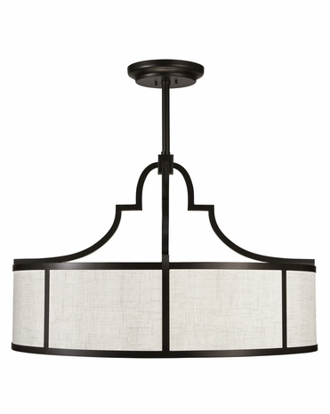 601840-6ST Fine Art Lamps Black + White Story 32 inch 8 Light Pendant