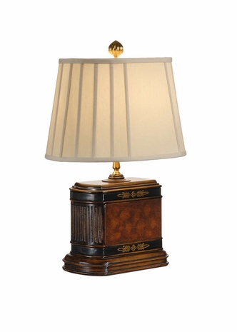 60201 Wildwood Wood Mahogany Regal Box Lamp