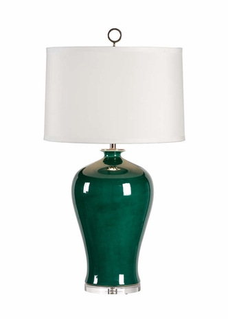 60343 Wildwood Ceramic Emerald Green Glaze Chloe Lamp