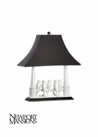 60355 Wildwood Budgies Lamp - White