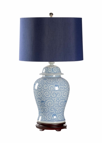 60361 Wildwood Porcelain Hand Painted Meiling Lamp