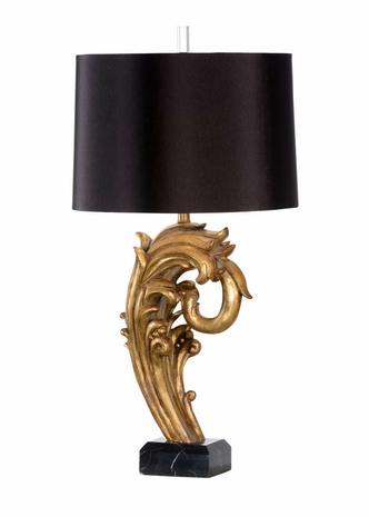 60396 Wildwood Composite Gold Leaf La Jolla Lamp