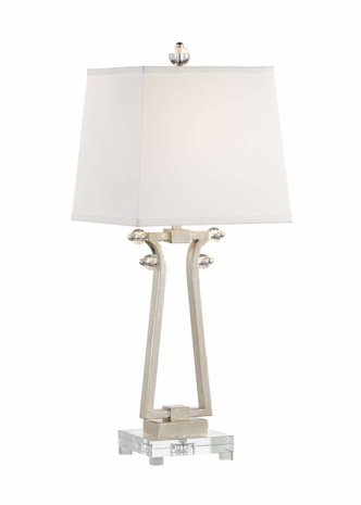 60415 Wildwood Metal Silver Leaf Zada Lamp