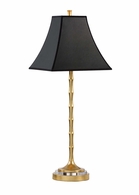 60442 Wildwood 31in. Composite Ojito Lamp with Paper Shade and Gold Leaf/Clear Finish