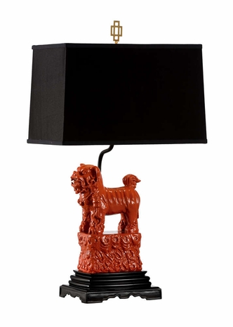 60497 Wildwood Composite Red Foo Foo Lamp - Red (Left)