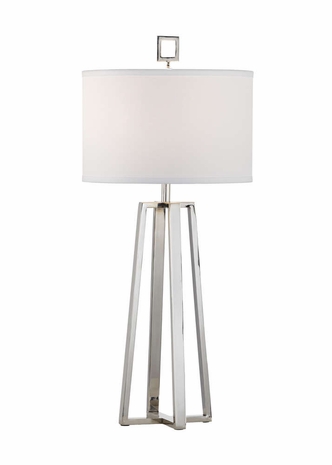 60517 Wildwood Brass Nickel Plated Colson Lamp - Nickel