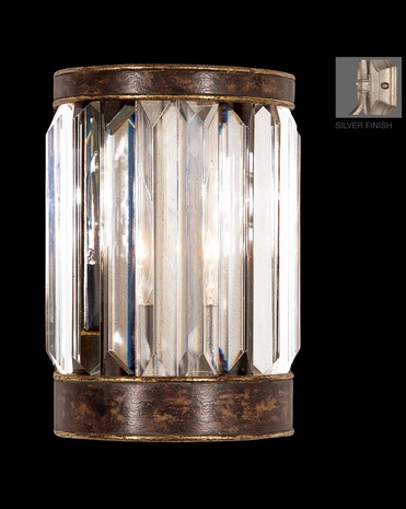 605450-2ST Fine Art Lamps Eaton Place Silver 8 inch 1 Light Sconce