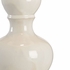 60551 Wildwood 30.5in. Ceramic Dana Lamp- Oyster with Silkette Shade and Oyster White Glaze/Antique Finish