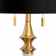 60551 Wildwood 30.5in. Ceramic Dana Lamp- Oyster with Silkette Shade and Oyster White Glaze/Antique Finish