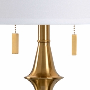 60552 Wildwood Lamps Dana Lamp - Turquoise - Turquoise Blue Glaze/Antique Brass Finish