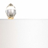 60628 Wildwood 30in. Porcelain Tori Lamp - Blue with Linen Shade and Blue Glaze/Gold Leaf Finish
