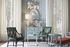 60654 Wildwood Glass White/Gold Flecks Bacall Lamp