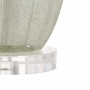 60654 Wildwood Glass White/Gold Flecks Bacall Lamp