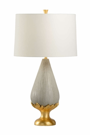 60678 Wildwood Ceramic Concrete Glaze Carmine Lamp - Concrete
