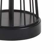 60723 Wildwood 65in. Iron Otis Floor Lamp with Linen Shade and Satin Black Finish